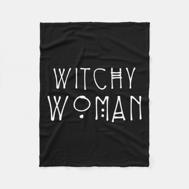 Cobertor De Velo Fantasia de Halloween de Mulher Witchy (Frente)