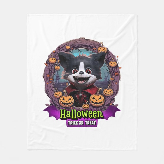 Cobertor De Velo Fantasia de Halloween para Cachorro (Frente)