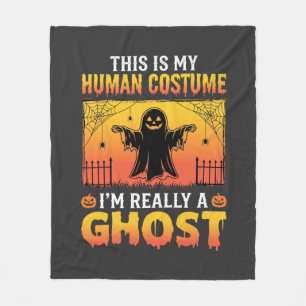 Cobertor De Velo Fantasia Humana de Halloween Fantasma Vintage