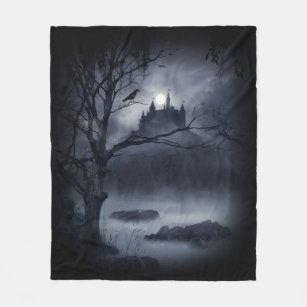 Cobertor De Velo Fantasia Noturna Gótica Fleece Blanket