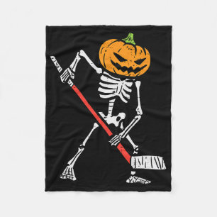 Cobertor De Velo Fantasias de Esqueleto de Abóbora de Halloween par
