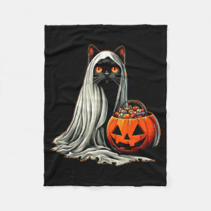 Cobertor De Velo Fantasias de Gato Preto Fantasma Abóbora de Hallow