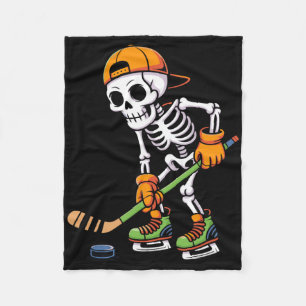 Cobertor De Velo Fantasias de Halloween de Hóquei no Gelo Esqueleto