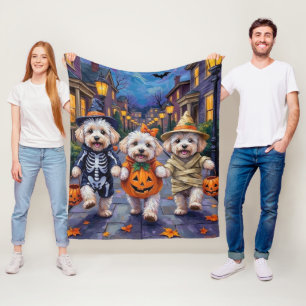 Cobertor De Velo Fantasias de Halloween para Bichon Frise em Doces