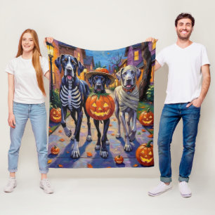 Cobertor De Velo Fantasias de Halloween para Great Danes em Doces o
