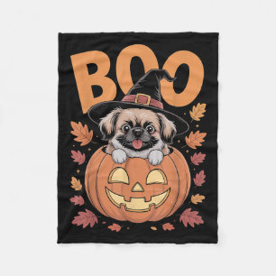 Cobertor De Velo Fantasias De Peke Em Abóbora Halloween Pequinês
