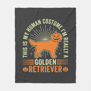Cobertor De Velo Fantasias Humanas de Golden Retriever para Hallowe