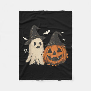 Cobertor De Velo Fantasma Assustador Abóbora Floral Pré-Halloween E