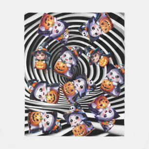 Cobertor De Velo Fantasma Bonita do Halloween com Abóbora