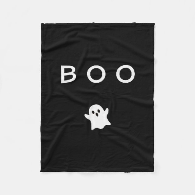Cobertor De Velo Fantasma Boo Halloween Sutil Mínimo Outono Diverti (Frente)