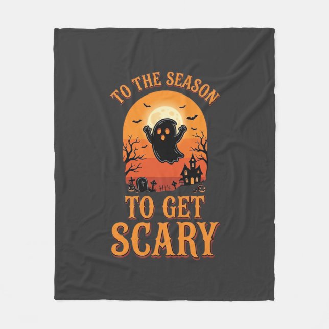 Cobertor De Velo Fantasma de Halloween Para a Temporada Ficar Assus (Frente)