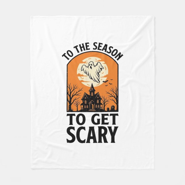 Cobertor De Velo Fantasma de Halloween para ficar assustadoramente  (Frente)