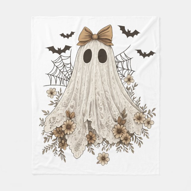 Cobertor De Velo Fantasma de Renda Elegante com Laço | Fantasma Flo (Frente)