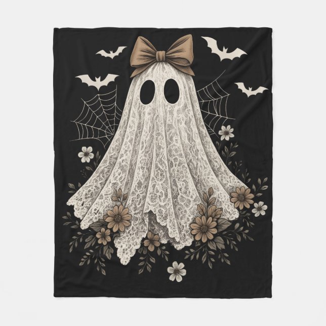 Cobertor De Velo Fantasma de Renda Elegante com Laço | Fantasma Flo (Frente)