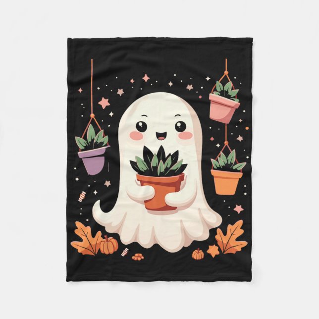 Cobertor De Velo Fantasma Do Dia de as Bruxas engraçado Kawaii Com  (Frente)