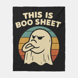 Cobertor De Velo Fantasma Engraçado "Isto É Folha de Boo" Halloween