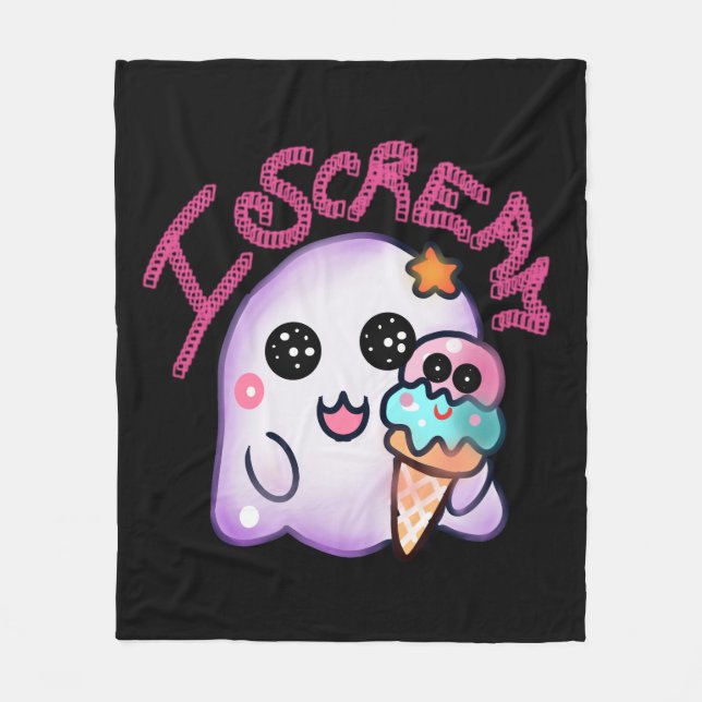 Cobertor De Velo Fantasma "Eu Grito" Personalizado com Arte de Cone (Frente)