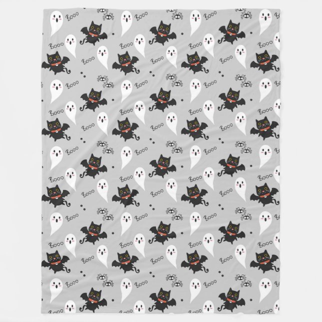 Cobertor De Velo Fantasma, Morcegos, Gatos e Aranhas (Frente)