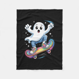 Cobertor De Velo Fantasma No Skate Fantasia Divertida De Halloween