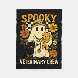 Cobertor De Velo Fantasma segurando veterinário de cão gato preto H