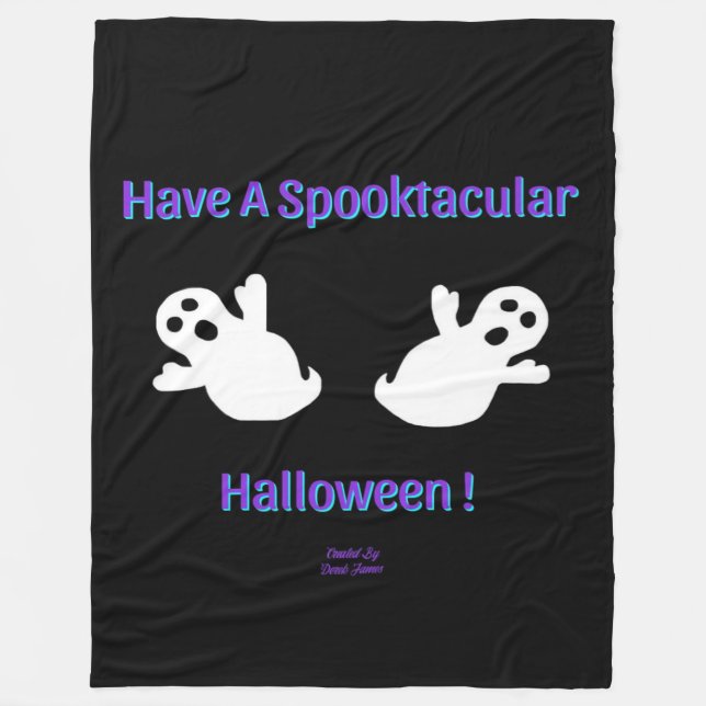 Cobertor De Velo Fantasma Spooktacular Grande Folha (Frente)