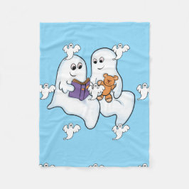 Cobertor De Velo Fantasmas bonitos lendo juntos no Halloween