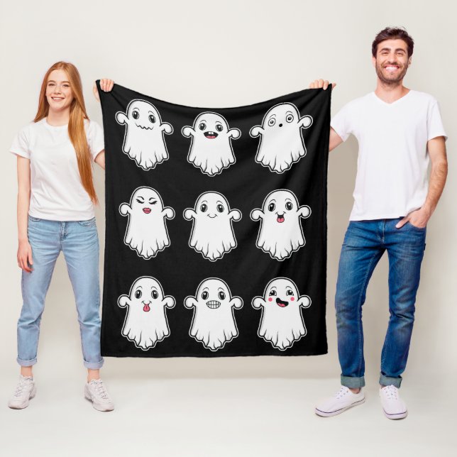 Cobertor De Velo Fantasmas Com Diferentes Expressões Faciais Dia da (In Situ)