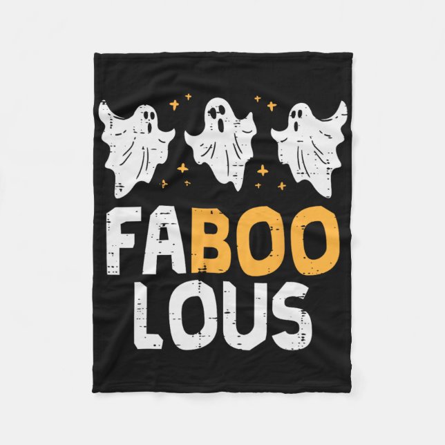 Cobertor De Velo Fantasmas Faboolosos Assustadores Scary Spooky Mul (Frente)