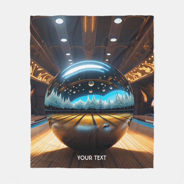 Cobertor De Velo Fantasy - Bola de Vidro de Boliche (Frente)