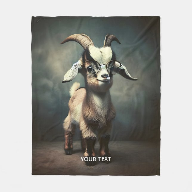 Cobertor De Velo Fantasy Bonito Bebê Goat (Frente)