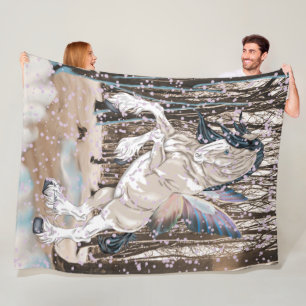 Cobertor De Velo Fantasy Clydesdale Horse Fairy