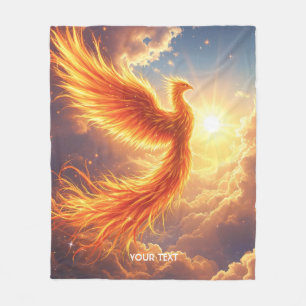 Cobertor De Velo Fantasy Cuja Flaming Phoenix Sobe