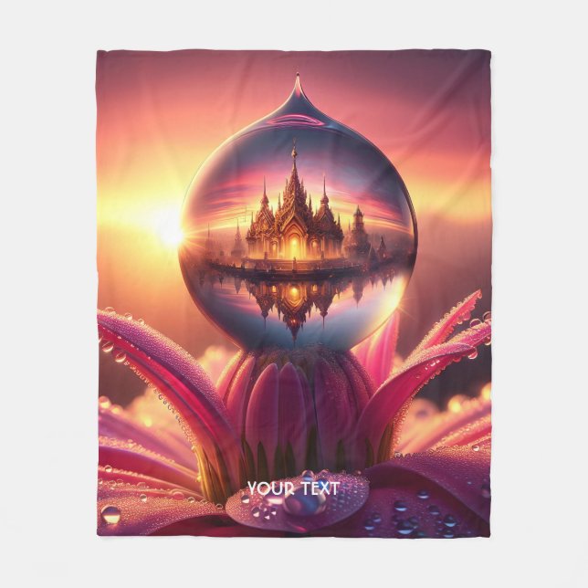 Cobertor De Velo Fantasy Cute Drop Dew Flower (Frente)