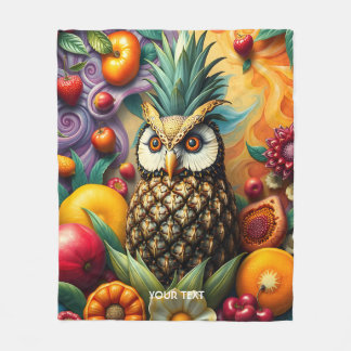 Cobertor De Velo Fantasy Cute Serene Pineapple Owl