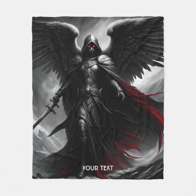 Cobertor De Velo Fantasy Cute Vivid Dark Scary Angel (Frente)
