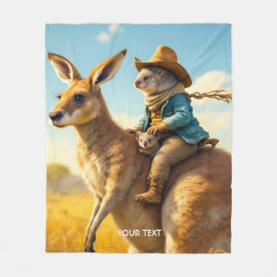 Cobertor De Velo Fantasy Cute Wombat Kangaroo Koala