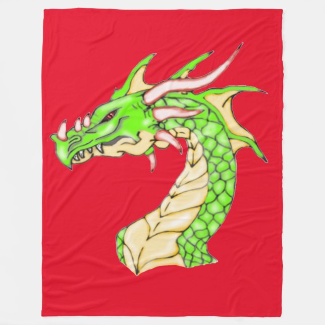 Cobertor De Velo Fantasy Dragon Fleece Blanket (Frente)