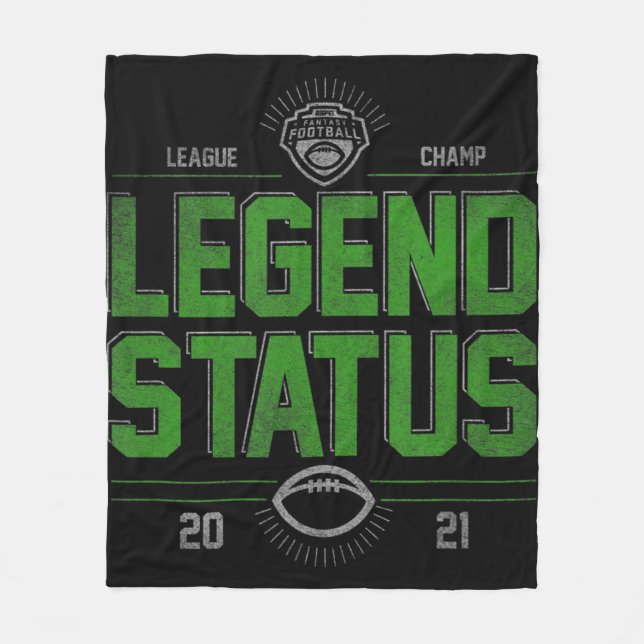 Cobertor De Velo Fantasy Futebol League Champ Legend Status (Frente)