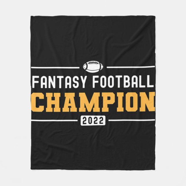 Cobertor De Velo Fantasy League Champ 2022 Ganhador Fantasy Futebol (Frente)