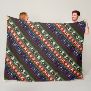 Cobertor De Velo Fantasy Style Ugly Sweater Patterno