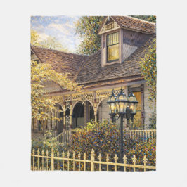 Cobertor De Velo Fantasy Victorian Gingerbread I