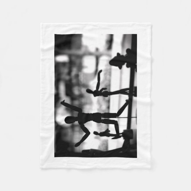 Cobertor De Velo Fantoche de madeira BW (Frente)