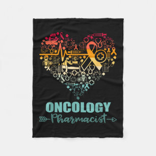 Cobertor De Velo Farmacêutico de Oncologia Coração Engraçado Vintag
