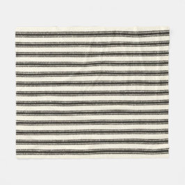 Cobertor De Velo Farmhouse Black Ticking Strips