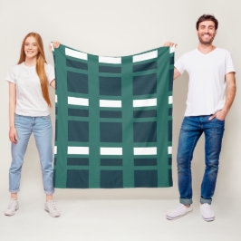 Cobertor De Velo Farmhouse da Xadrez de Verificação Azul Branco Tea