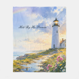 Cobertor De Velo Farol Arco-íris Aquarela Costeira