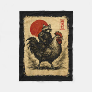 Cobertor De Velo Farto Racoon Galo Frango Japonês Uki