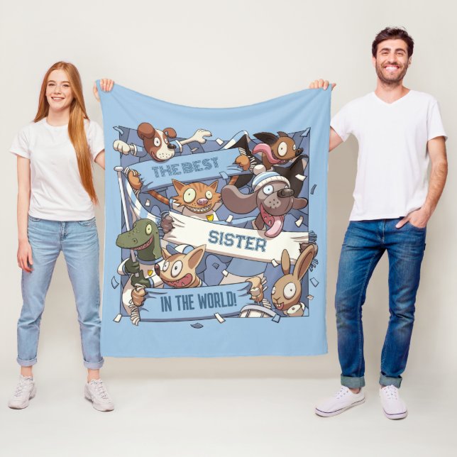 Cobertor De Velo Fãs de animais engraçados Melhor Cartoon de Multid (In Situ)