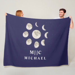 Cobertor De Velo Fases da lua moderna personalizadas