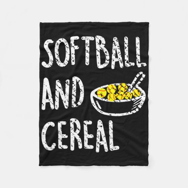 Cobertor De Velo Fastpitch Softll Funny Cereal  (Frente)